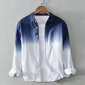 Casual loose-fit youth top coat jacket in dark blue, shown in a slim style.