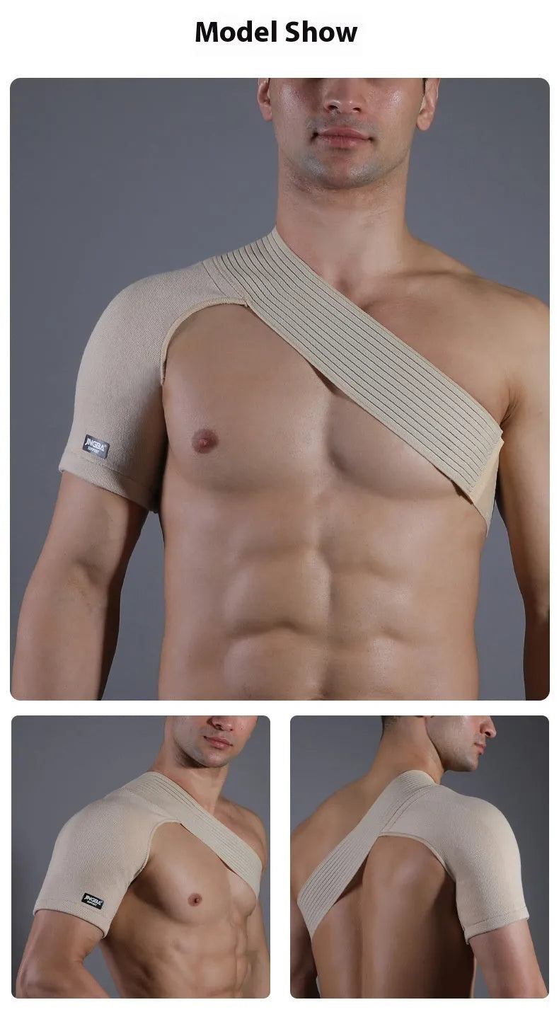 Adjustable one shoulder sports protective gear with breathable strap in skin colour
