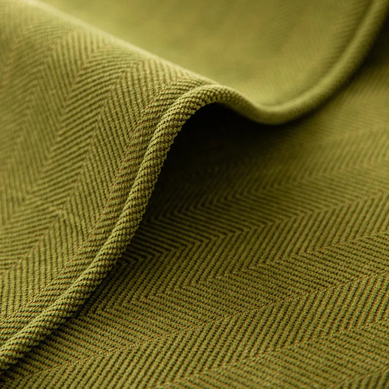 Thickened chenille sofa cover in solid colour haze blue for couch and cushion protection