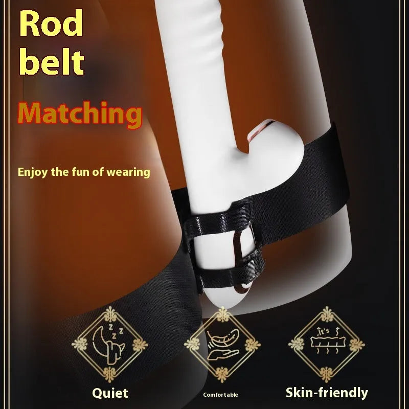 Black knitted belt strap for intimate toy tools