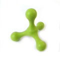 Beef-flavoured silicone chew toy for puppies with three-leg design in assorted colours