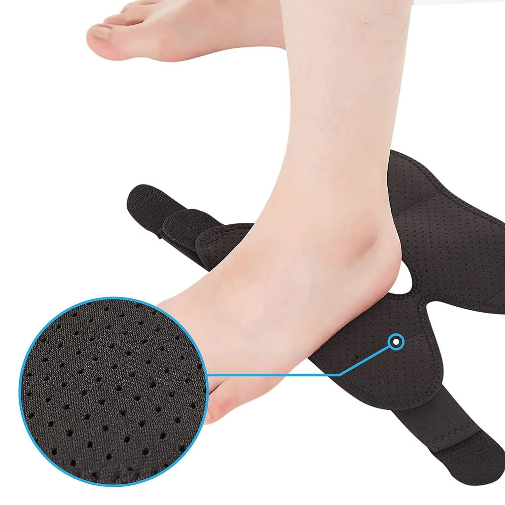 A black sports ankle support protective gear for basketball, football, running, and fitness activities.