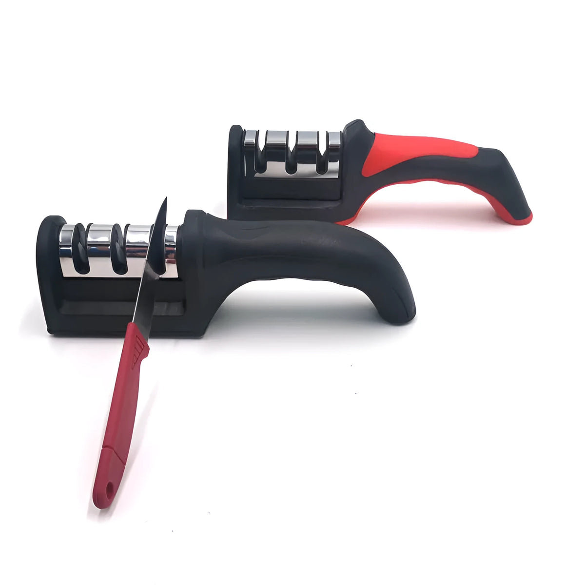 Small plastic kitchen knife sharpener for household knives, modern simple style, random colour, single sharpener