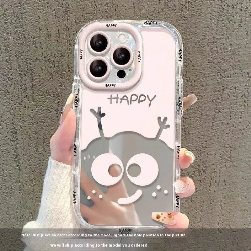 Creative white coal ball silicone phone case for iPhone fall protection, white briquette colour