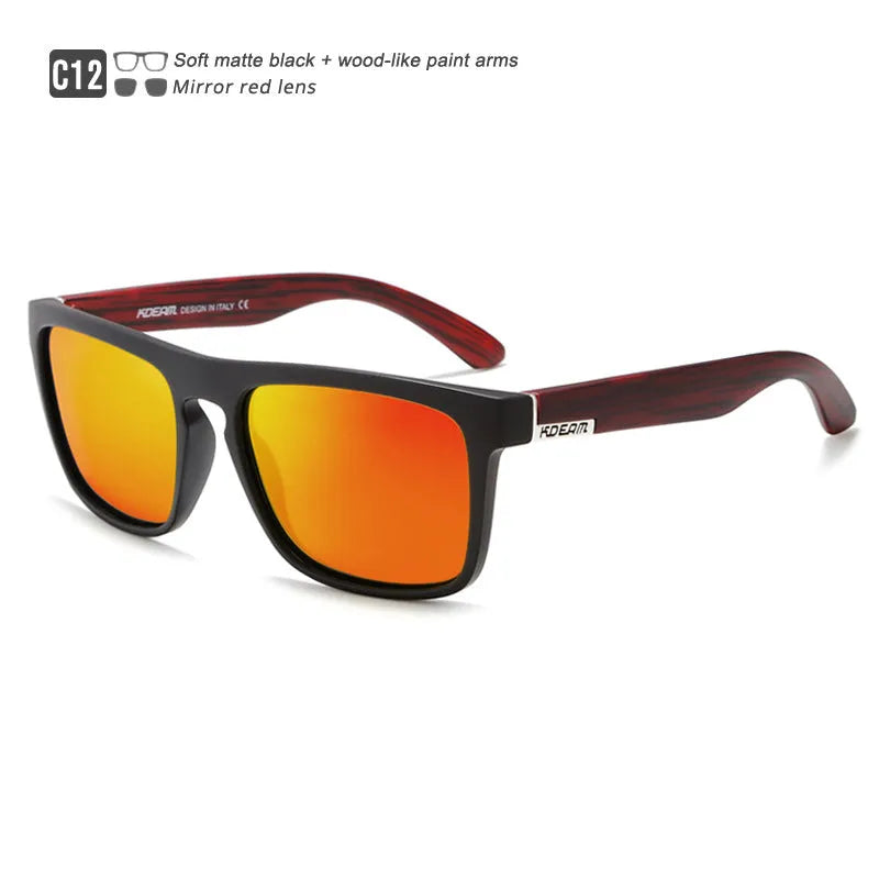 Men's polarized sports driving sunglasses with full frame, UV400 protection, and multiple colour options