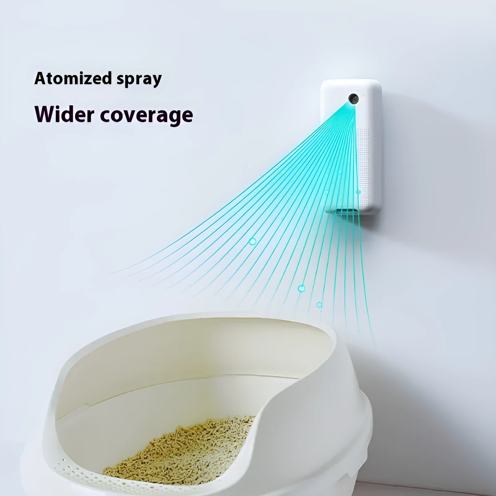 Xiaopei smart spray odour removal machine for pet litter boxes with external mounting bracket.
