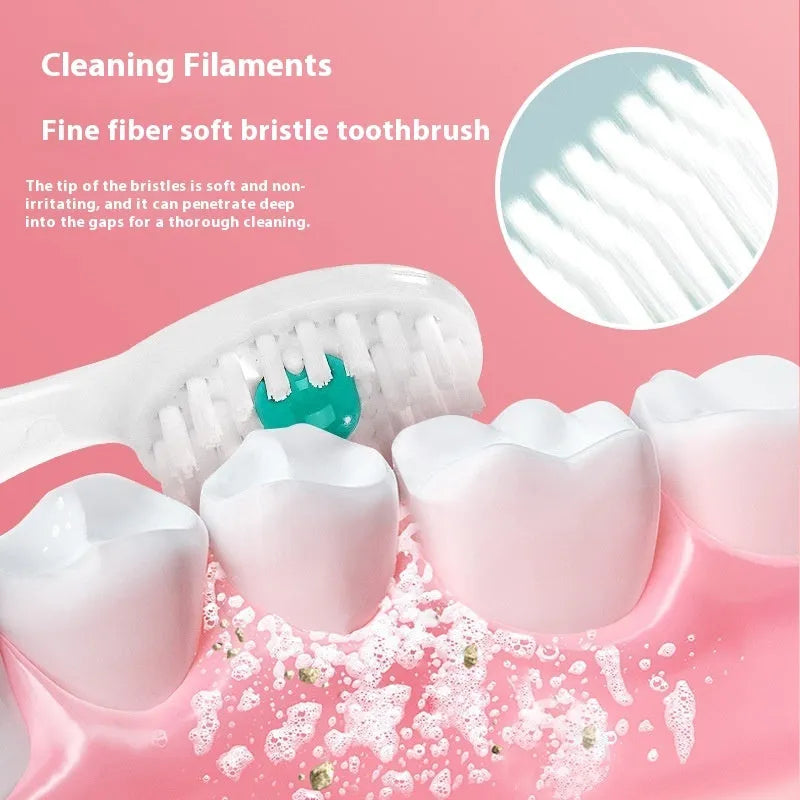 Box of 20 disposable bead toothbrushes in compact packaging for travel hygiene.