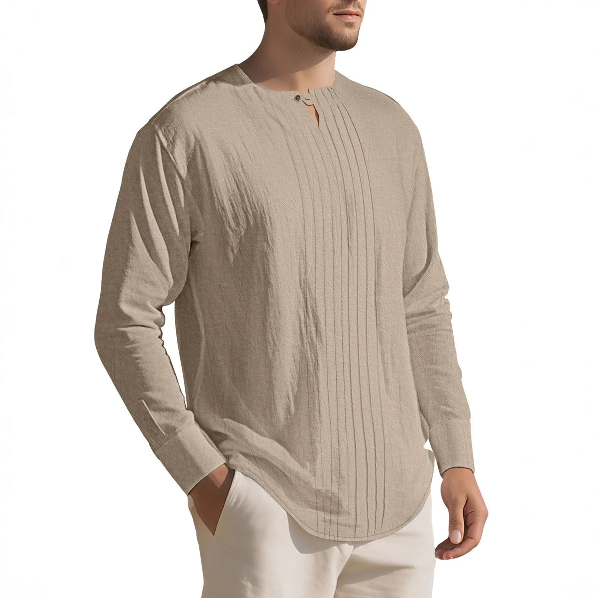 Men's long sleeve solid colour polyester casual top, unlined and hoodless, in six colours, sizes S to XXXL