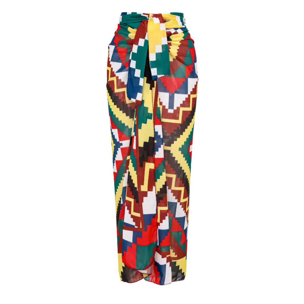Women's retro floral one-piece polyester swimsuit in summer style
