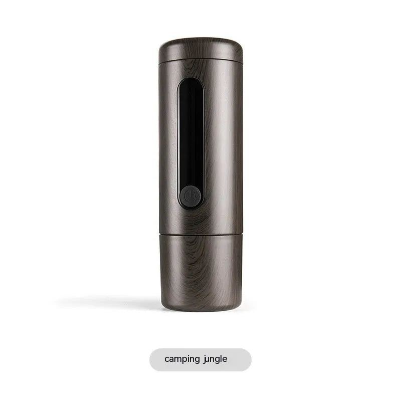 Portable dual-use coffee machine in Dark Starry Sky colour, compact 60x60x187mm size with one-button operation