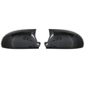 Pair of horn bright black plastic mirror outer shells for Volkswagen Sagitar