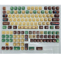 Capabala Girl MOA style 130-piece ABS plastic keycap set for mechanical keyboards, spread out showing alphanumeric and modifier keys.
