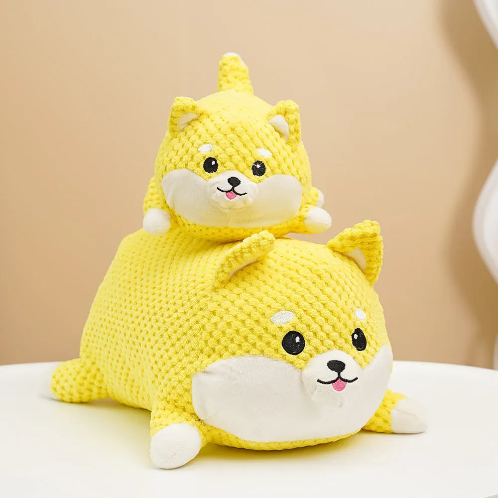 Plush dog calming toy squeaky pillow teeth cleaning large medium size