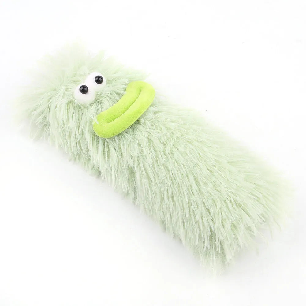 Soft plush interactive cat toy with catnip and crinkle sound feature in assorted colours.