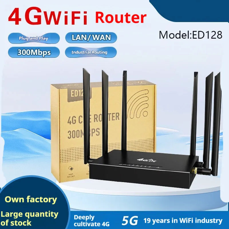 ED128 industrial iron box removable 4G/3G router showing compact design and antenna options