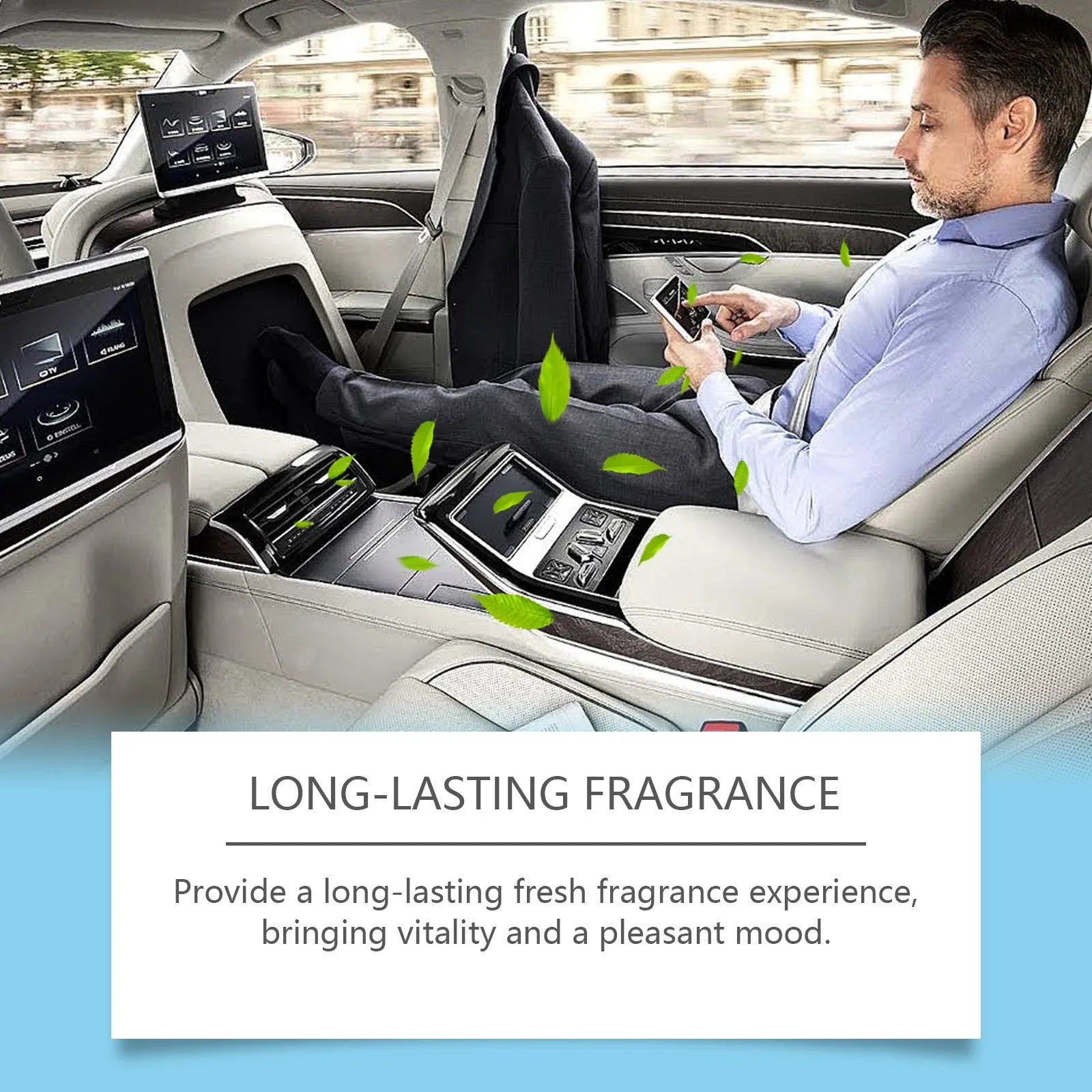 Car air outlet aromatherapy freshener clip-on design with fragrance blend in 20g pack
