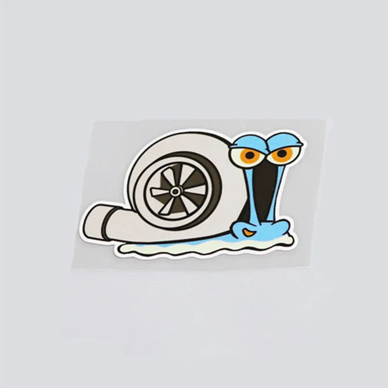 Reflective car sticker with cartoon snail design for vehicle bumper decoration