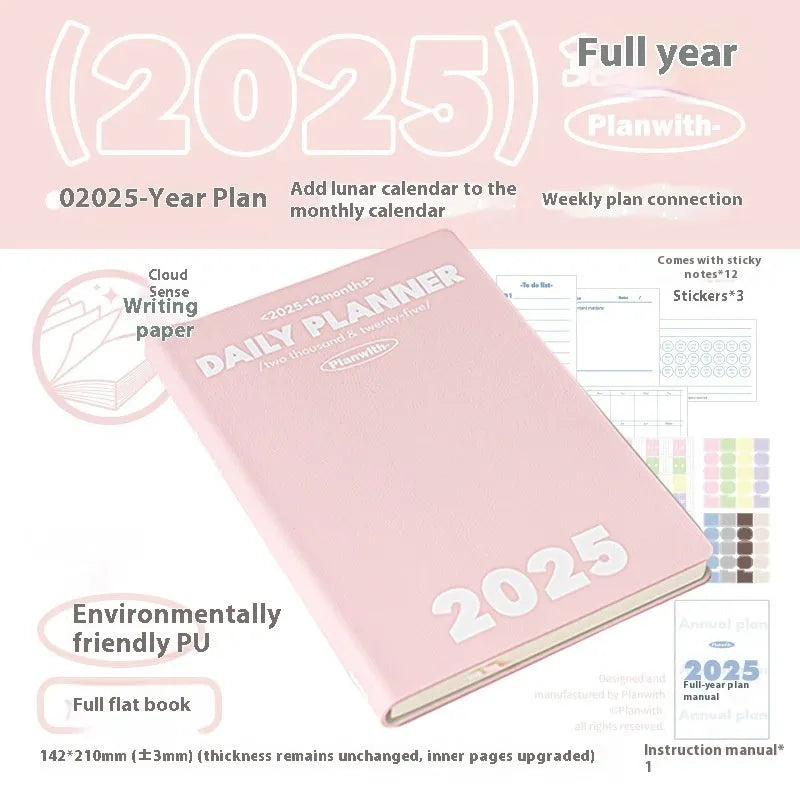 Waterproof notebook with PU cover for postgraduate entrance exam clock-in records in multiple colours
