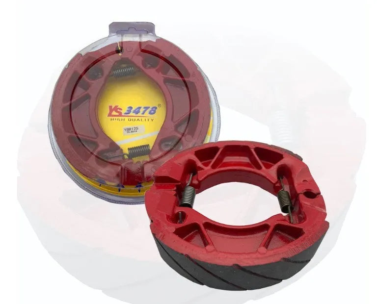 Motorcycle brake rubber block for YBR125, asbestos-free metal, black and red