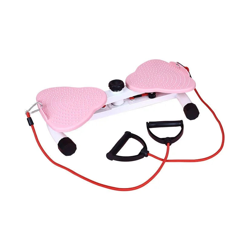Pink or blue waist twister with drawstring, 550 x 325 x 120mm plate for home mute workout and body shaping.