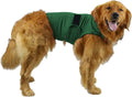 Brown brocade cotton dog anxiety tank top for separation anxiety relief on canine