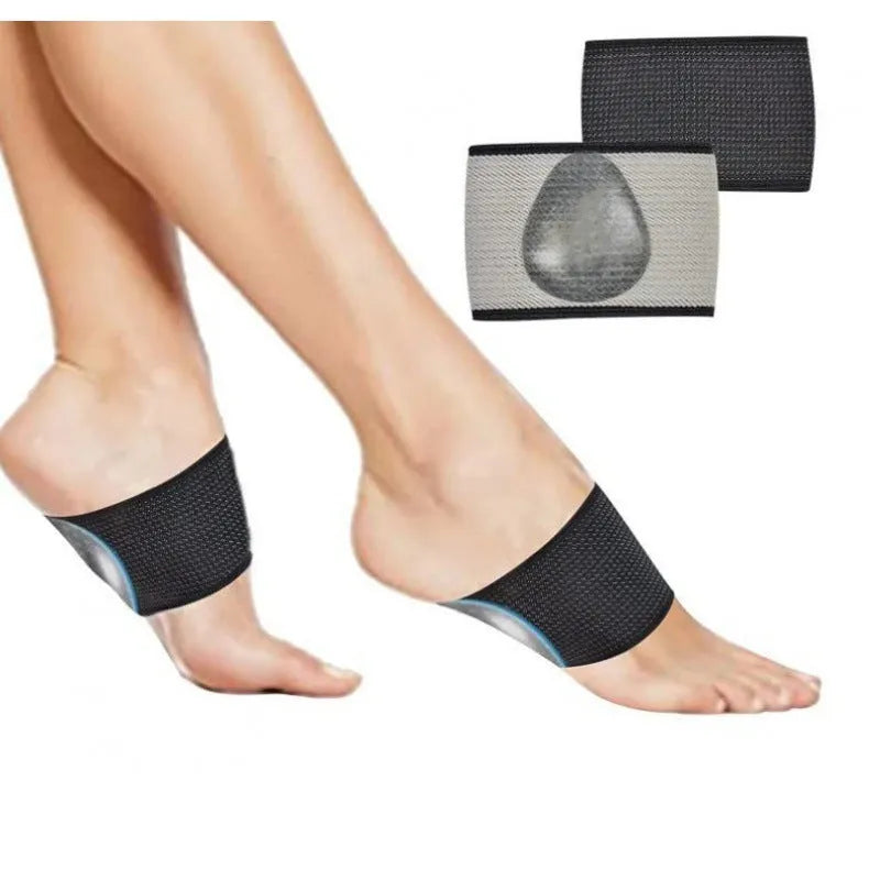 Elastic arch support foot bandage for flat feet in ordinary and heart style options