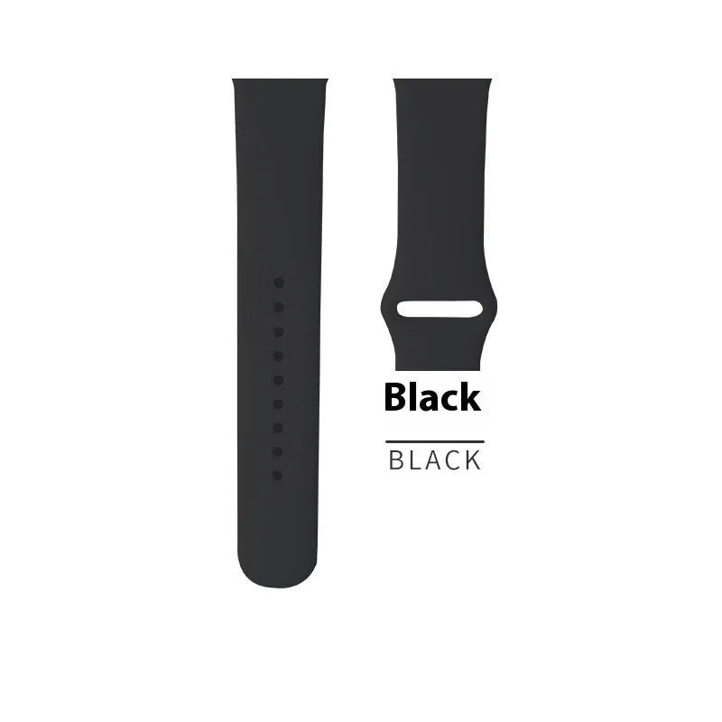 Silicone strap for Apple Watch 1-9 SE, in light peach pink, with buckle, for 38/40/41mm case