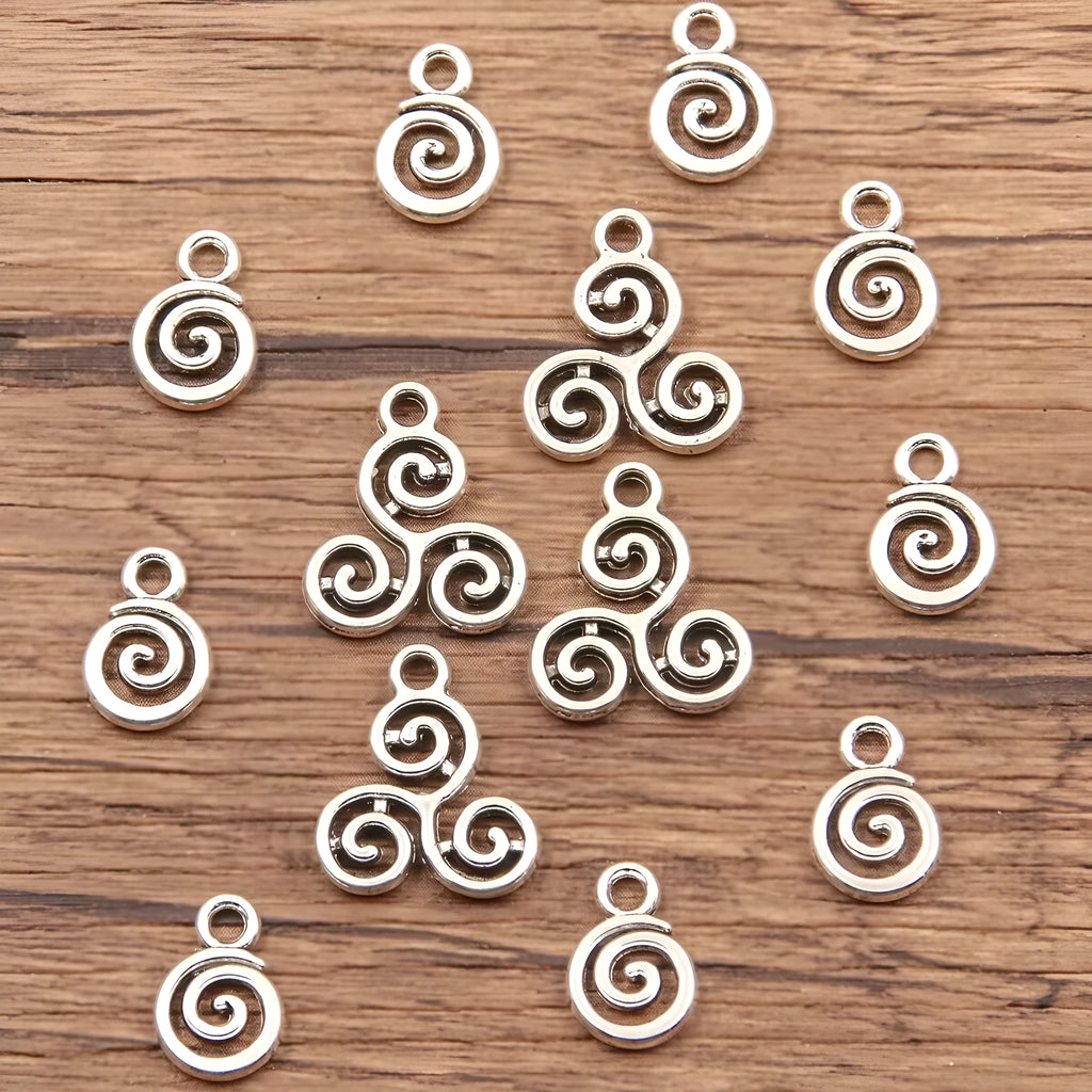 Double-sided hollow circle alloy pendant in simple round style, 7x11mm or 13x15mm, electroplated finish