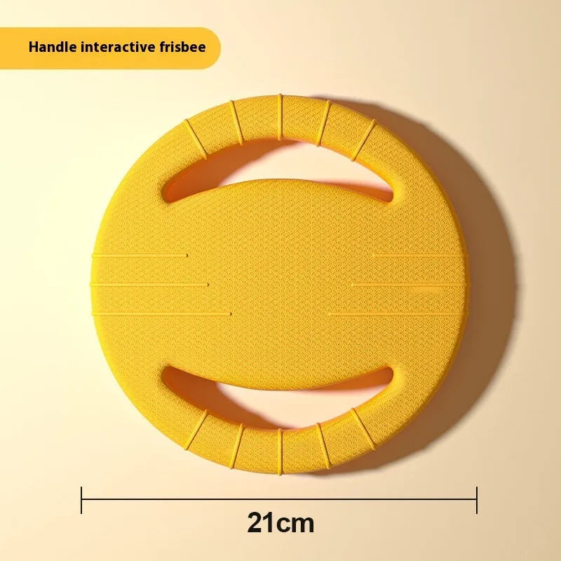EVA dog training toy range with chew rope, frisbee, pull ring, and solid ball in 7cm or 9cm