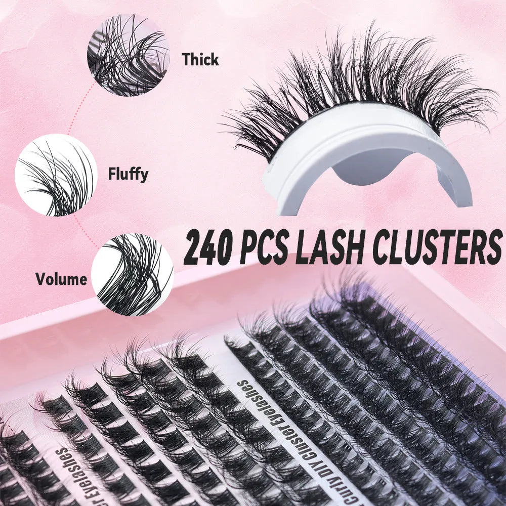 Large capacity box of mixed messy false eyelashes in high imitation material with specification options