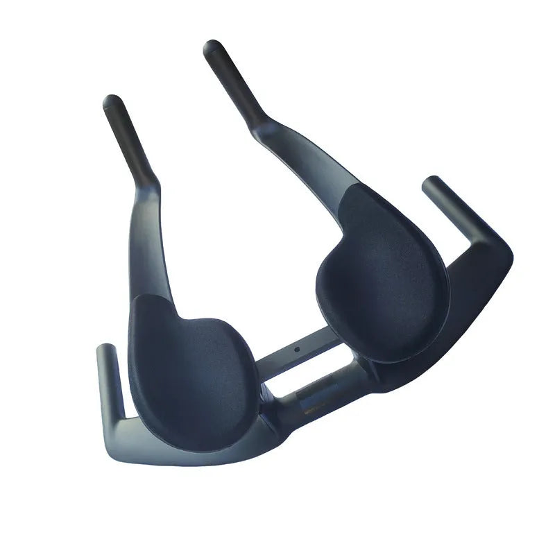 New Field Car carbon fibre TT timing handlebars in black extinction finish, showing aero shape.