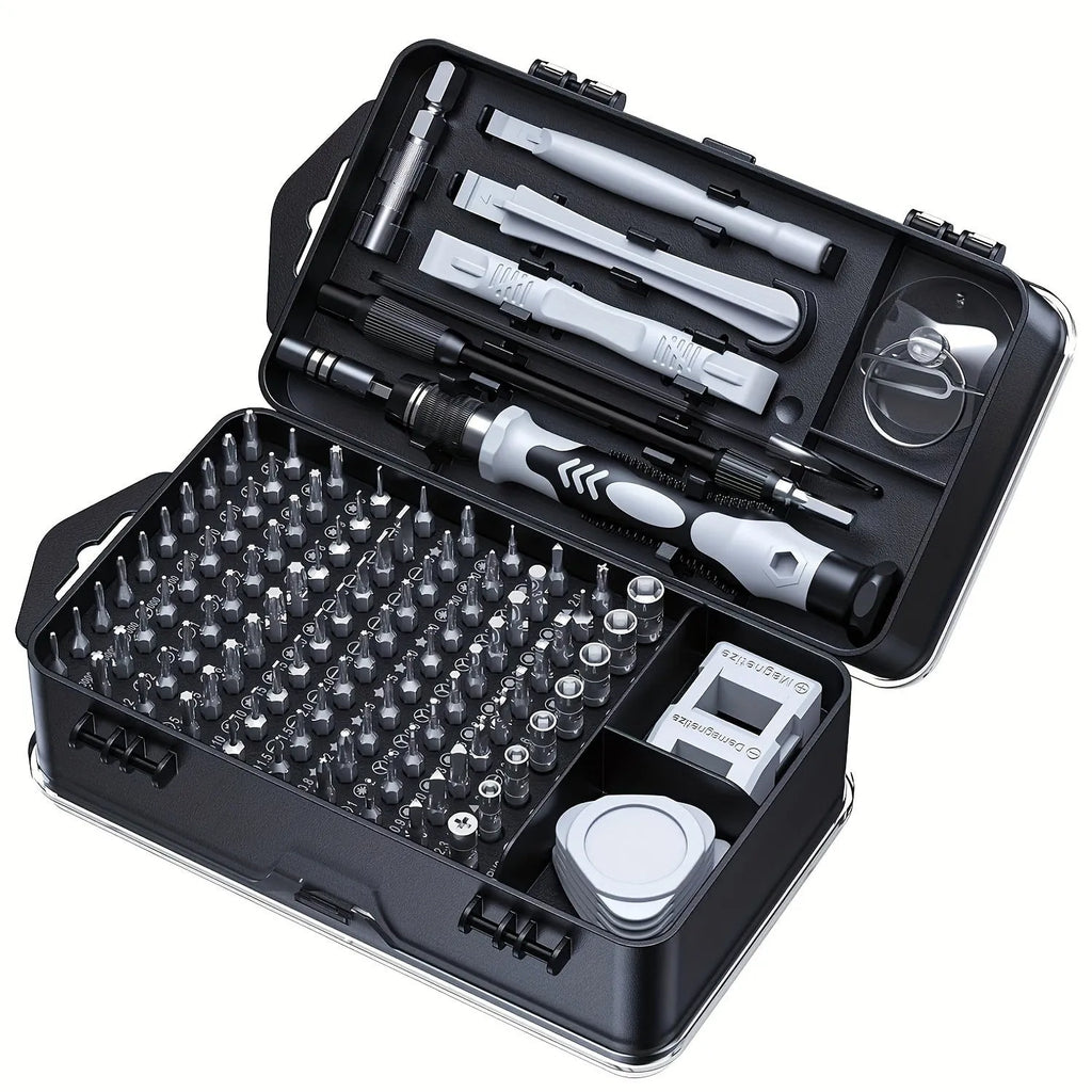Screwdriver tool set 115 in one B with carbon steel cutter head, 45 steel PR cutter bar and 90mm cutter bar length