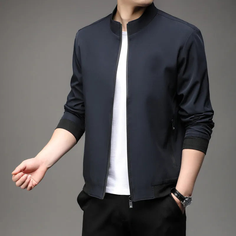 Korean style loose lapel casual jacket in thin fabric available in multiple colours