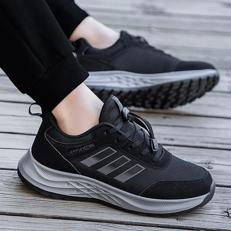 Breathable mesh slip-on shoes with elastic band closure in various colours