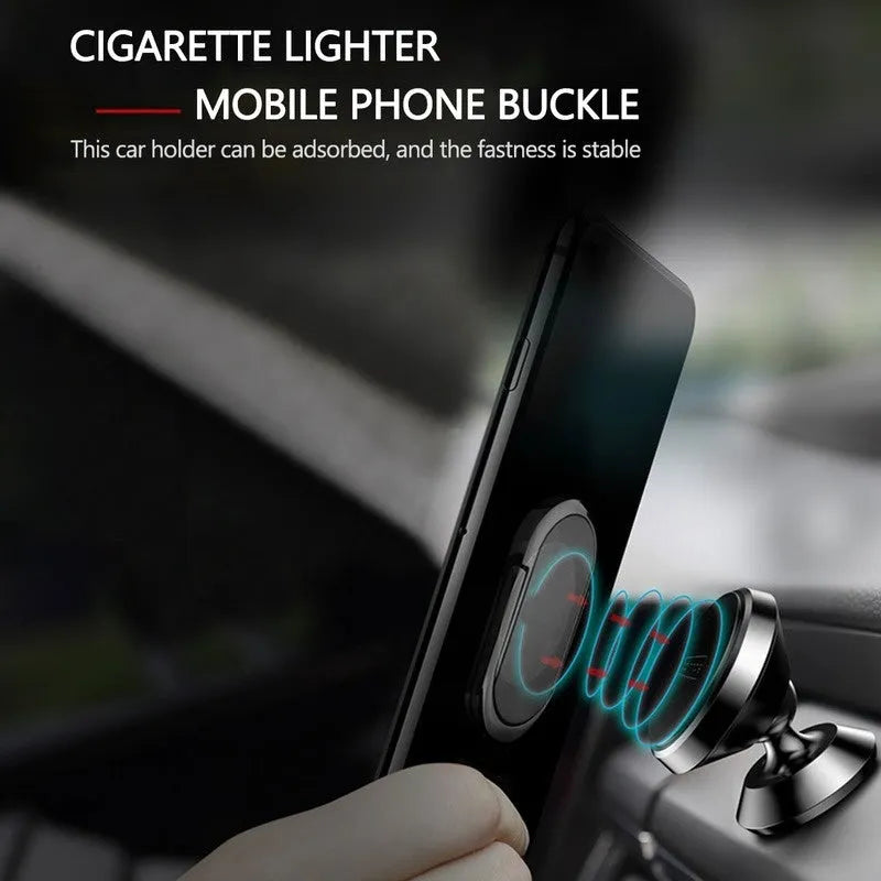 Portable USB plasma lighter with mobile phone holder, aluminium alloy, black ice colour