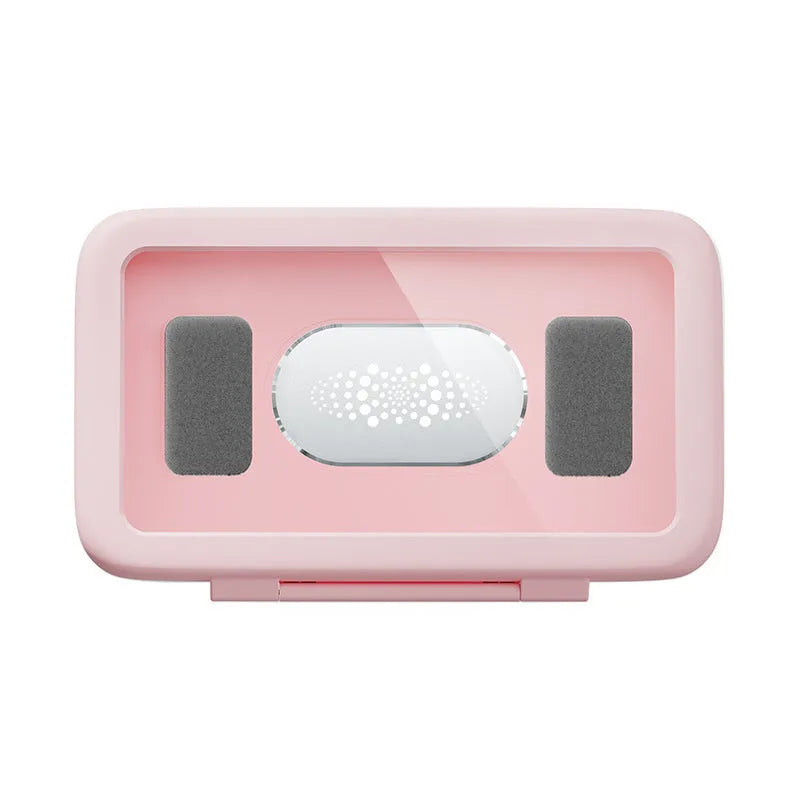 Waterproof bathroom phone holder with touch screen mounted on tile