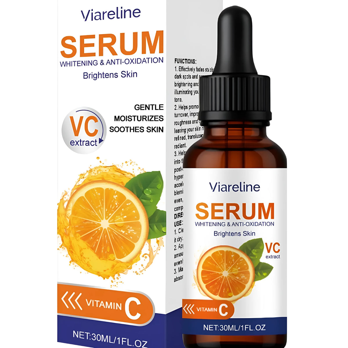 30ml vitamin C brightening spot whitening liquid serum with hyaluronic acid and nicotinamide