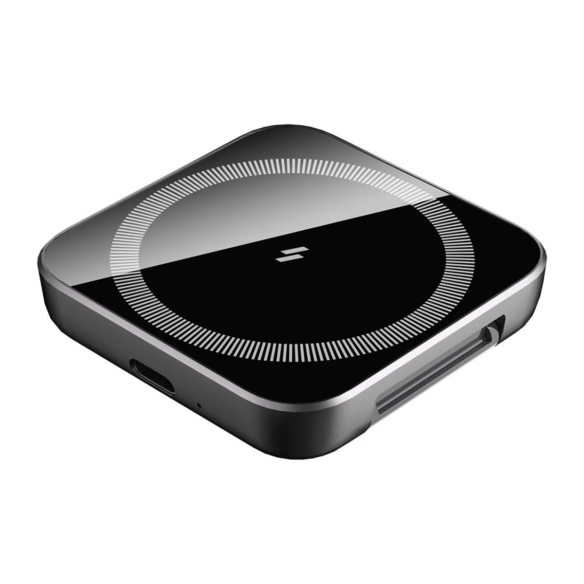Three-in-one wireless charger with black plastic ABS PC body for watch earphone and mobile phone