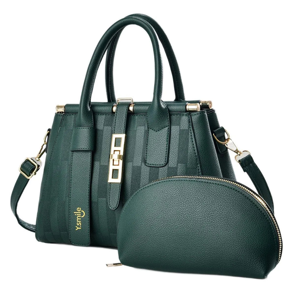 Round suitcase shape crossbody shoulder bag in PU leather measuring 28x13x20cm