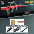 Assault rifle hand pull can launch simulation toy gun in blue plastic