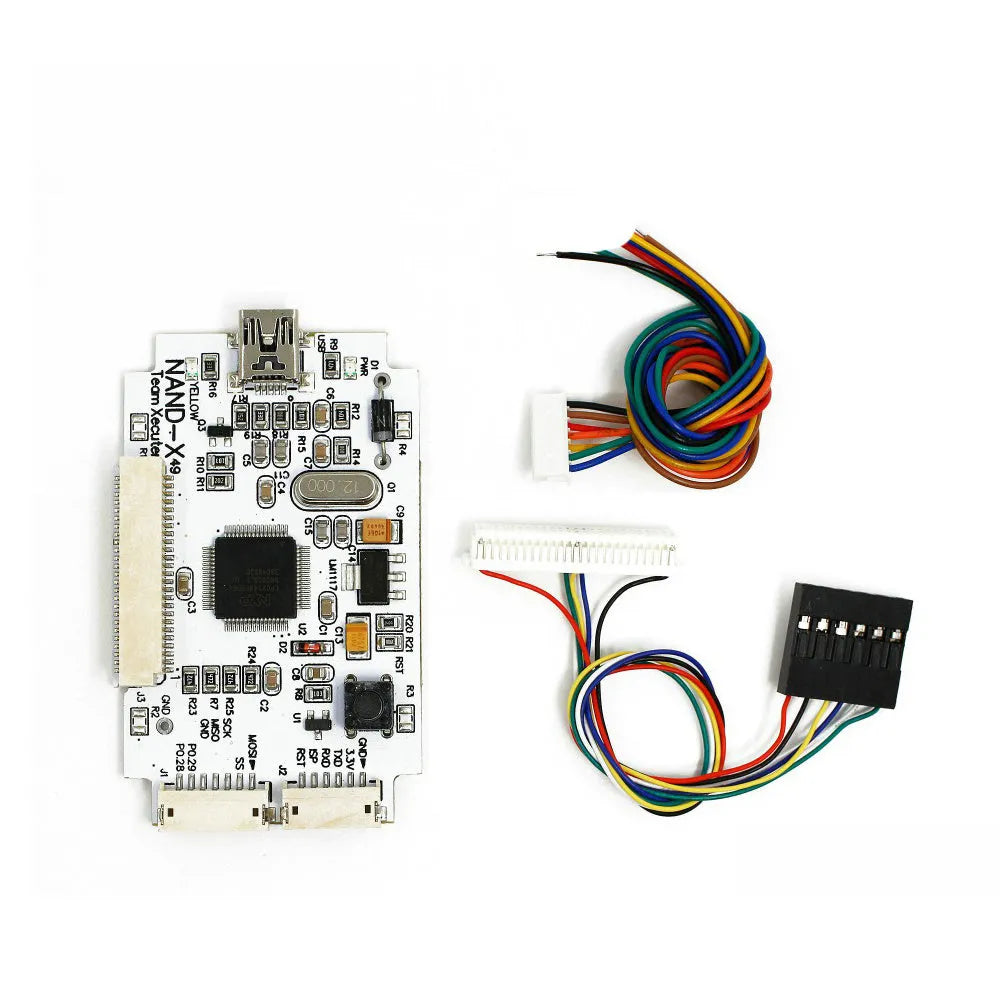 Xbox 360 NAND-X USB flashing tool kit, a 3-piece set for console modification.