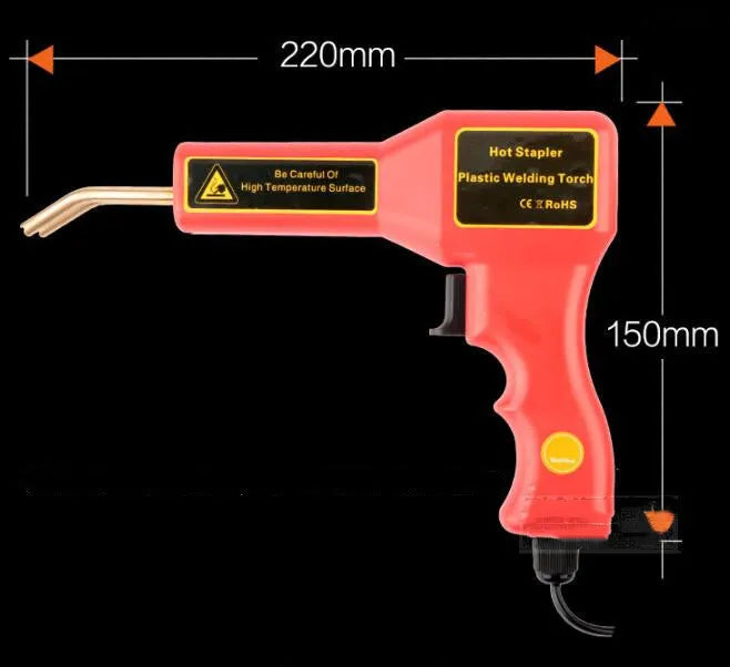 Plastic repair welding gun with LED light for car bumper repairs on 220V power