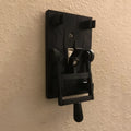 White retro mechanical light switch with decoration plate for wall mounting