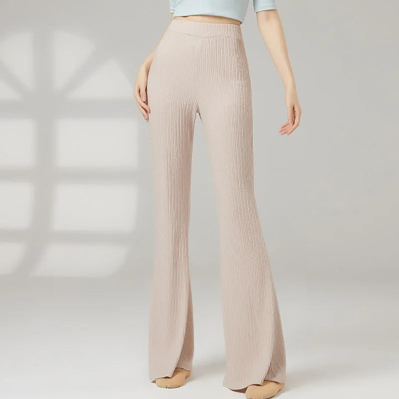 Female classical dance practice pants in polyester fibre available in five colours for sports dance training.