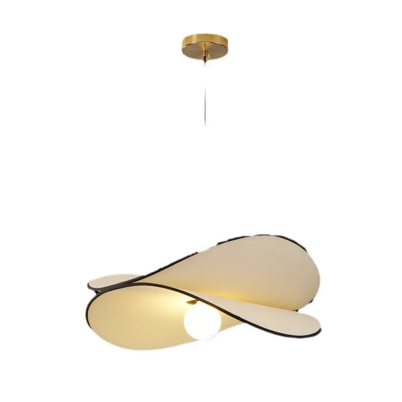 French style artistic chandelier pendant light with fabric potato chip shade in modern simplicity design