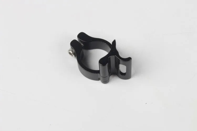 Black aluminium alloy vehicle clamp ring with 28.6mm diameter for heavy-duty mounting applications