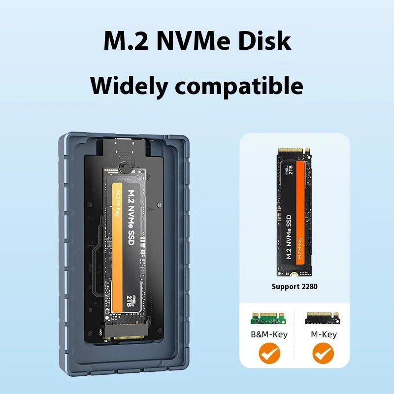 Aluminium USB4 hard disk enclosure for M.2 SSDs, showing K1717 and K1719 with fan models.