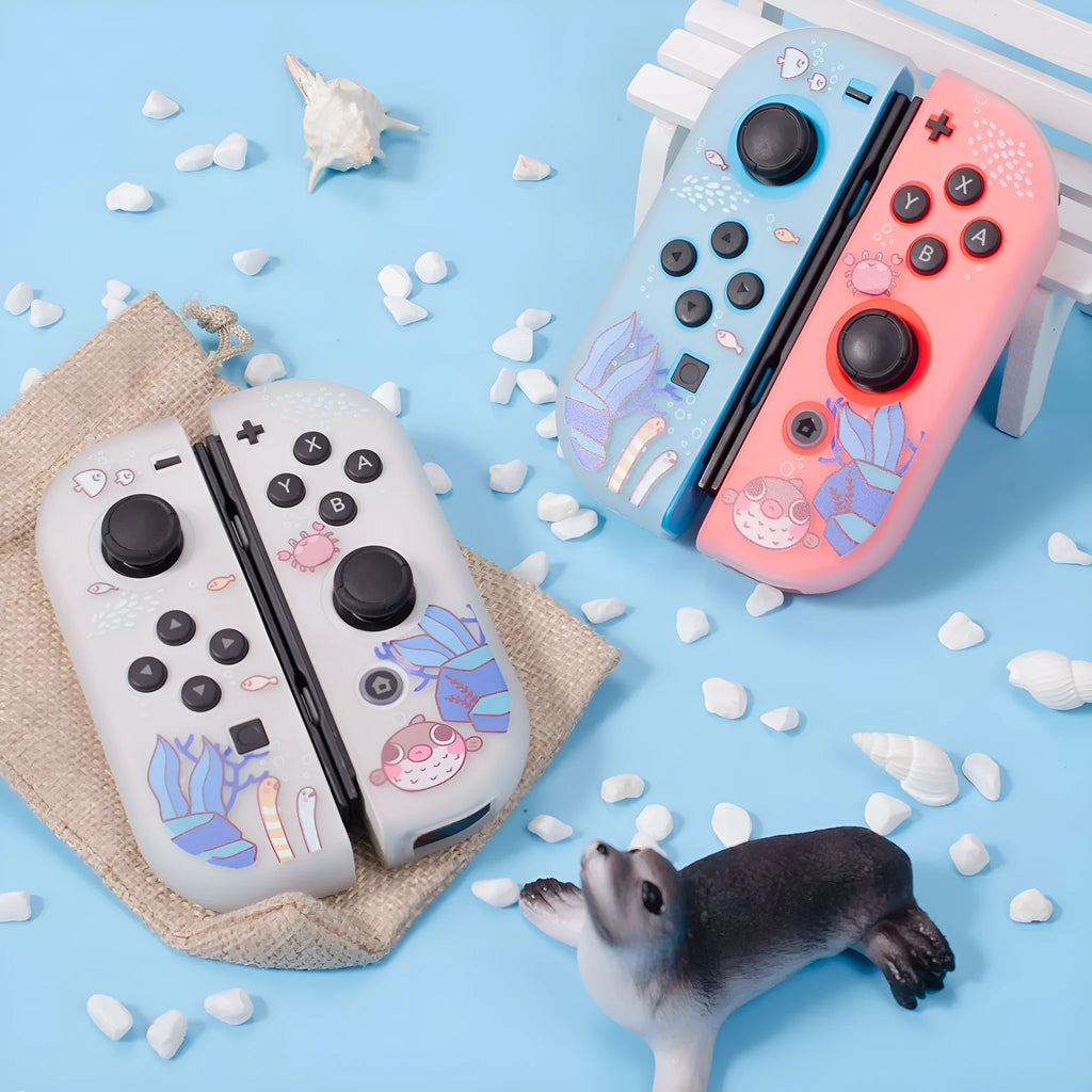 Pawdiary submarine exploration themed protective case for Nintendo Switch OLED and Switch consoles
