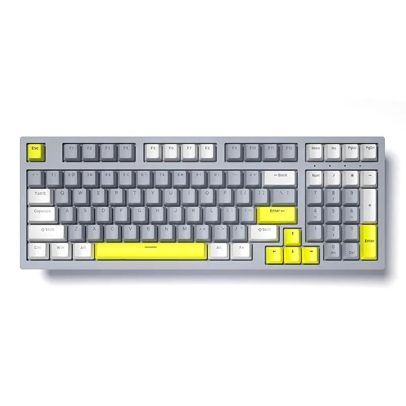 K98 mechanical keyboard with T7 wireless mouse in multiple colour options including black socks and xiaguang purple variants