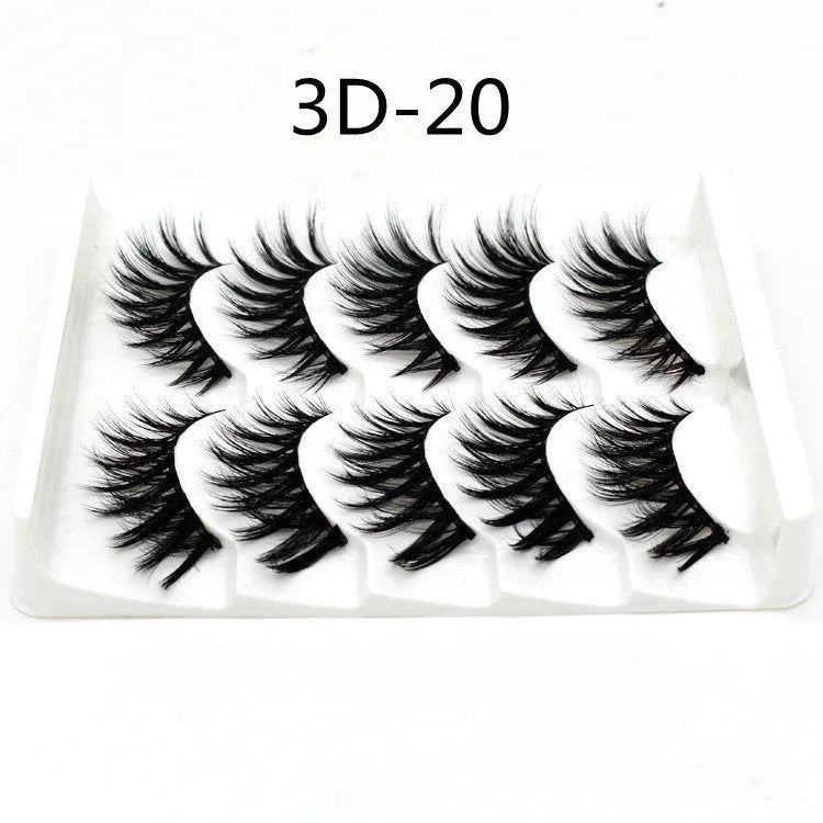 Handmade chemical fibre false eyelashes thick style plastic cotton stalk high-grade fibre mixed specs